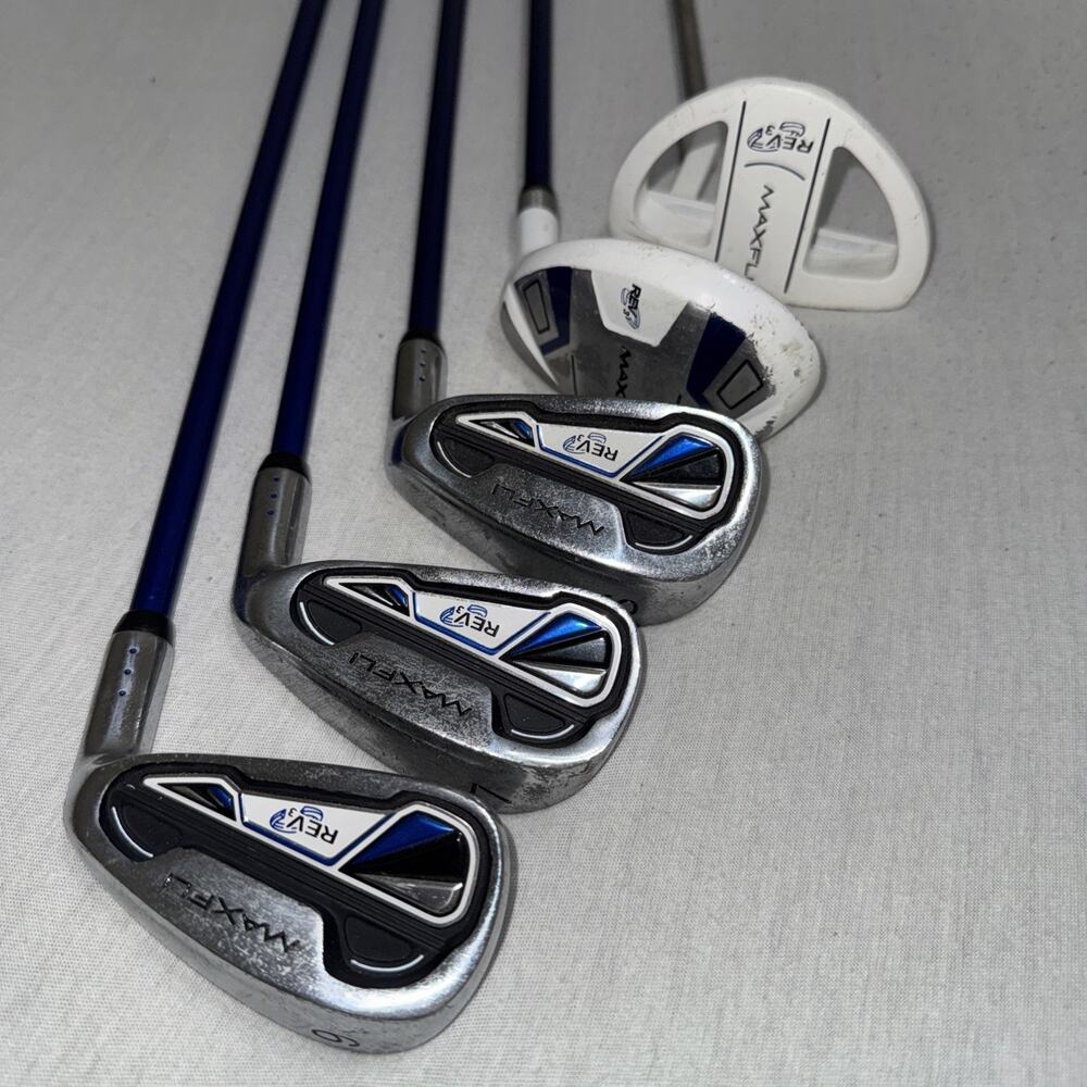Junior Maxfli Rev 3 RH Set of 5 (6,7,SW, HY, P) Good Used Condition